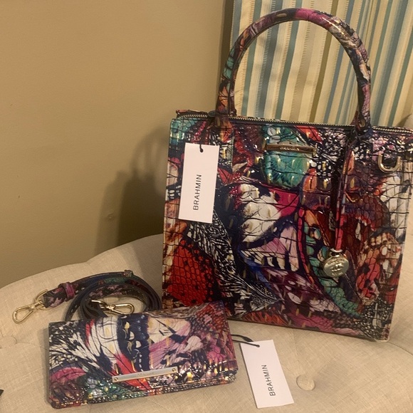 Brahmin Handbags - NWT Brahmin Small Caroline & Ady Wallet set Metamorphosis